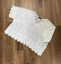 ジーナシス ししゅう フリル ブラウス