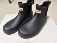HUNTER ブラック ショートレインブーツ