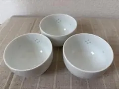 有田焼　清秀 湯呑み 3個　花柄 陶器　白磁　透かし　煎茶器