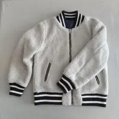 pom ponette junior リバーシブル ボア ジップアップジャンパー