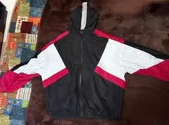 ナイロンジャケット フード付き カラーブロック