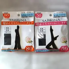 SABRINA 80デニール ブラックタイツ L-LL