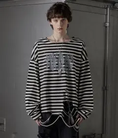 grancy 総柄ラインストーングラフィックロンT Lサイズ