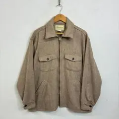 70s Melton ウールジャケット USA製 ベージュ VINTAGE