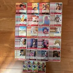 ワンピースカード受け継がれる意志　赤　デッキパーツ　まとめ売り84枚 セット