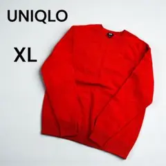 UNIQLO ユニクロ セーター 長袖 【XL】 オレンジ ウール100%