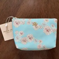 PAUL & JOE 花柄ポーチ 水色
