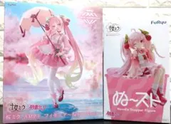 桜ミク AMP+ 桜ドレスver. ぬーどるストッパーフィギュア 2種セット
