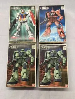 １／144 FG ガンダム　シャア専用ザク 量産型ザク　全４個セット販売