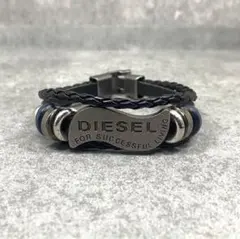 DIESEL 編み込みレザーブレスレット　ディーゼルのサムネイル