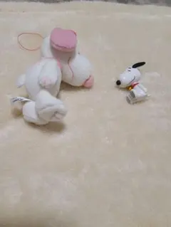 スヌーピー ぬいぐるみマスコット フィギュア 2点セット