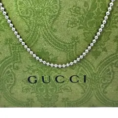美品✨ グッチ GUCCIネックレス あずきチェーン 50cm シルバー Ag