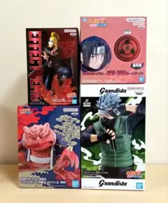 ナルト　NARUTO　デイダラ　はたけカカシ　ガマブン太　写輪眼Ａ　４個セット