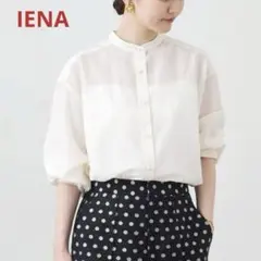 ほぼ新品♪ IENA♪スパンボイル パールボタンシャツ♪のサムネイル