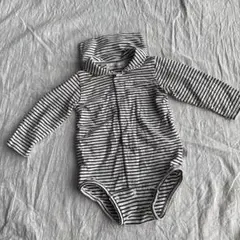 美品　ストライプロンパース 70