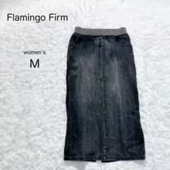 【フラミンゴファーム】ストレッチ デニム スカート【M】ウエストゴム 美品