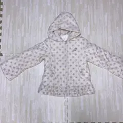美品　 any fam 水玉模様 フリル付きコート 140