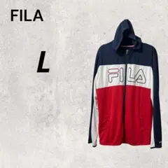 美品 FILA マルチカラー L パーカー ジャージ ジップアップ スポーツ 春