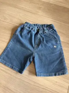 POLOデニムブルー 半ズボン ウエストゴム　キッズ　100センチ