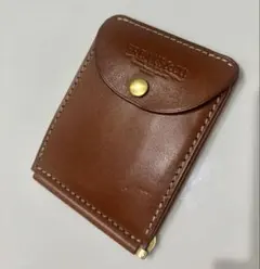 FREAK&CO. マネークリップ 小銭入れ付き キャメル ミニ財布 レザー