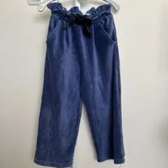 petit main ネイビー コーデュロイパンツ　ガウチョパンツ
