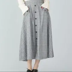 【中古】ナノユニバース フロントボタンフレアスカート 38