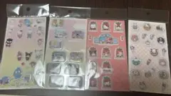 ピューロ限定　サンリオキャラクターぷっくり　シール4セット　プリン以外