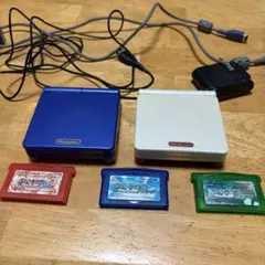【Nintendo ゲームボーイアドバンスSP 本体2台＋ポケモン3本セット】
