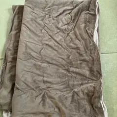 ブラウン リバーシブル こたつ布団 波形模様