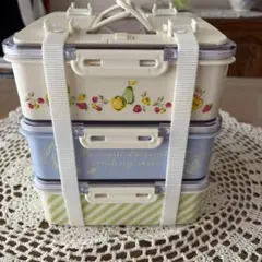3段重箱 弁当箱 ランチボックス フルーツ柄のサムネイル