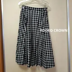 RODEO CROWNS チェック柄プリーツスカート