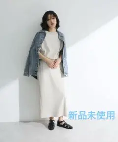 Green Parks ピグメントIラインスウェットスカート