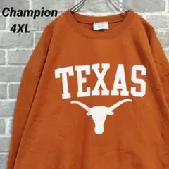 【Champion】カレッジロゴ スウェットプルオーバー テキサス US古着