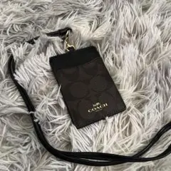 【セール】coach コーチ IDケース パスケース 定期入 カードケース 茶