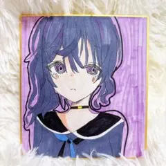 【オリジナルイラスト】手描き コピック ミニ 色紙 No.15