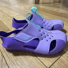 Nike キッズ　パープル サンダル サンレイ　18cm 水陸両用