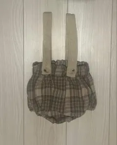 チェック　かぼちゃパンツ　80