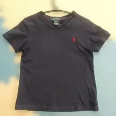 Polo Ralph Lauren ネイビー Vネック Tシャツ 4/4T