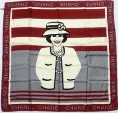 極希少】CHANEL シャネル 大判 スカーフ マドモアゼル シルク100