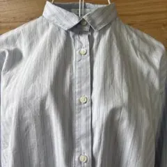 A.V.V 水色ストライプ ボタンダウン長袖シャツ