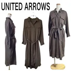 UNITED ARROWS♡ウエストリボン　ロングワンピース