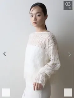 Rouge vif la cle EMMA-フェザーチュールブラウスのサムネイル