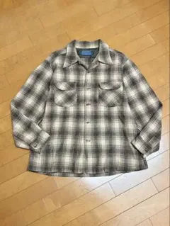 70's Pendleton ボードシャツ ウールシャツ シャドウチェック Lのサムネイル