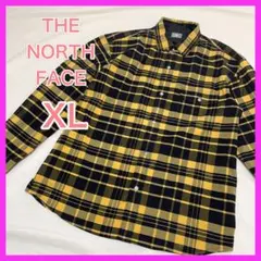 【極美品】 ノースフェイス ロングスリーブストレッチフランネルシャツ 黄