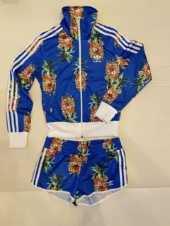 adidas アディダス オリジナルス ジャージ ファーム パイナップル柄 adidas - アディダス 花柄 ファーム コラボ ジャージ ジャケット