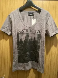 CIVARIZE TRAVAS スカルモチーフ グレー Tシャツ