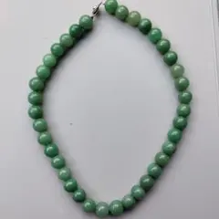 翡翠天然石 緑色 ビーズ ネックレス