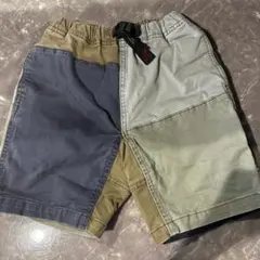 デニムダンガリー　グラミチ　マルチカラー ハーフパンツ ゴムウエスト　120