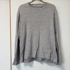 ユニクロ　メンズ　M 長袖　カットソー　グレー