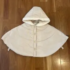 Combining フード付きポンチョ クリーム色